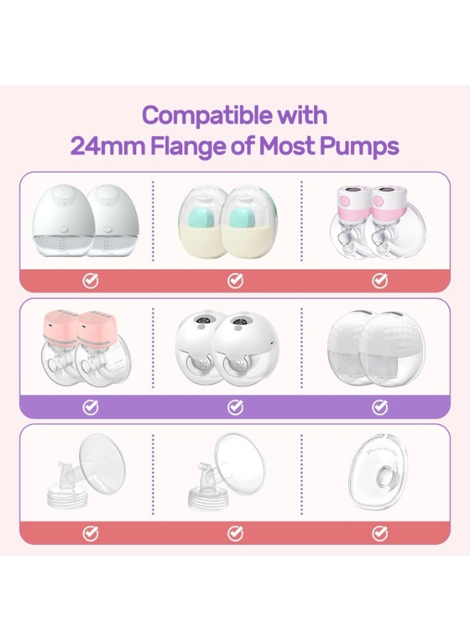 Arabest 10PCS Flange Sizing Kit 13/15/17/19/21mm for 24mm Flange/Shield of Most Pumps, Silicone Flanges Insert for Momcozy/Spectra Electric Breast Pumps, Pumping Essential Kit for Moms - Image 2