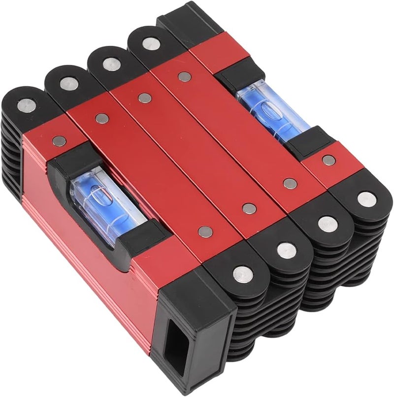 28in Foldable Level Tool Magnetic Aluminum Alloy Multi Angle 4 Bubble Accurate Woodworking - Image 5
