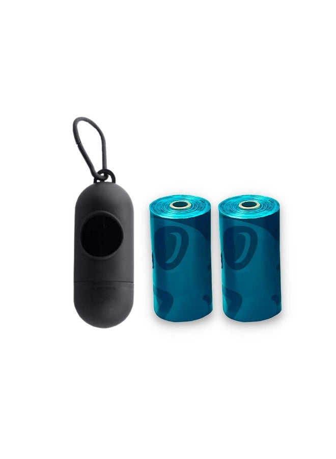 Biodegradable Garbage Poop Bags - 2 Rolls, 30 Bags With Poop Dispenser | Waste Poop Bags For Dogs & Cats | Leak Proof, Eco-Friendly Disposable Bags For Pets (Dispenser + 2 Poop Bag) - Image 1