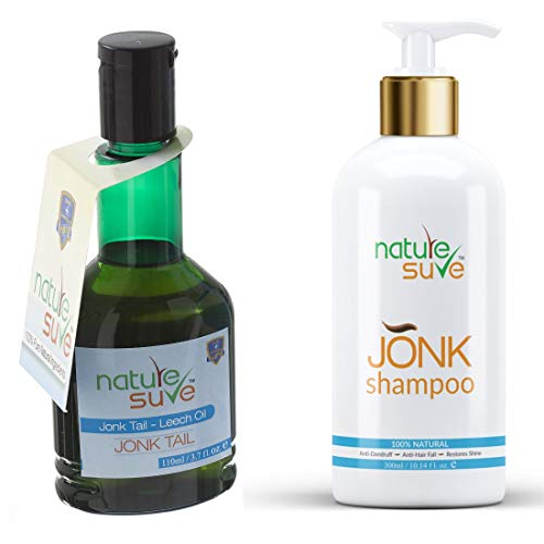 Nature Sure Combo Jonk Tail Leech Oil (110ml) & Jonk Shampoo Hair Cleanser for Men & Women (300ml) - Image 1