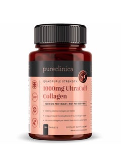 pureclinica UltraColl Marine Collagen 1000mg x 180 Tablets (6 Months Supply). The only Patented Anti-Aging Collagen Types I, II, III, and VII.  - Image 1