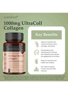 pureclinica UltraColl Marine Collagen 1000mg x 180 Tablets (6 Months Supply). The only Patented Anti-Aging Collagen Types I, II, III, and VII.  - Image 3