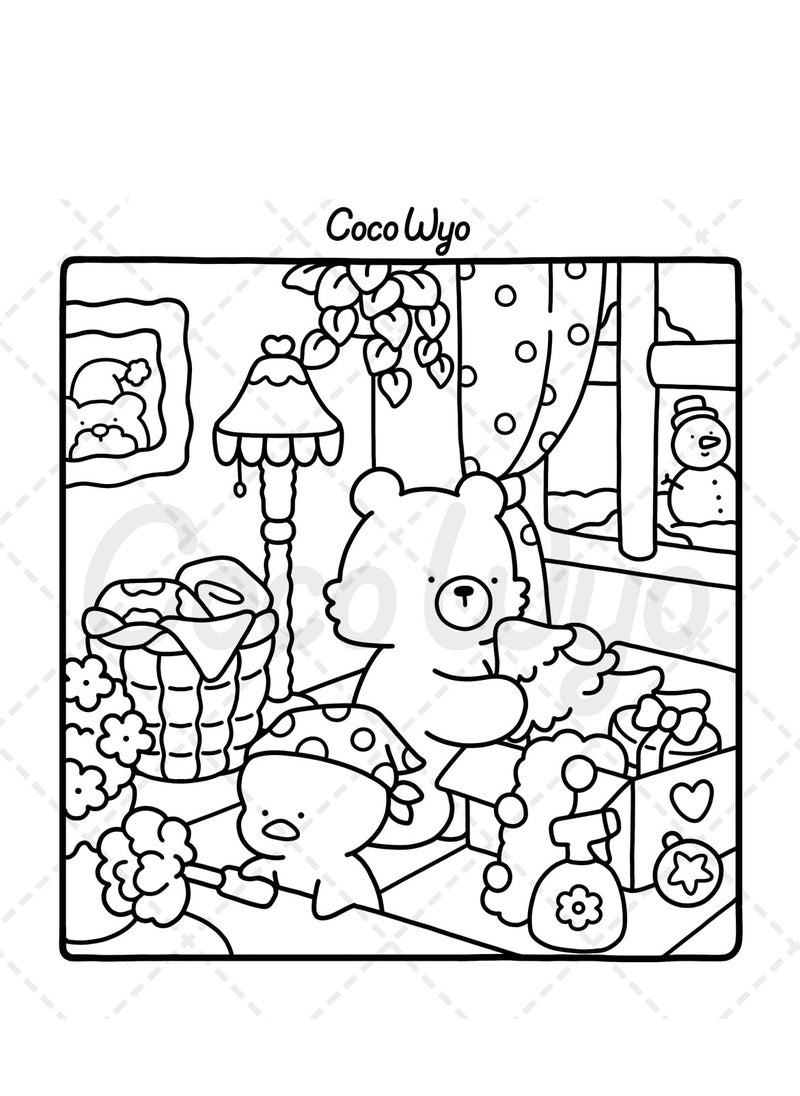 General Comfy Days: Stress Relief Coloring Book for Adults & Teens - Cute Animal Characters in Cozy Hygge Scenes, Mindfulness Art Therapy for Relaxation & Anti-Anxiety (Cozy Spaces Series)  - Image 4