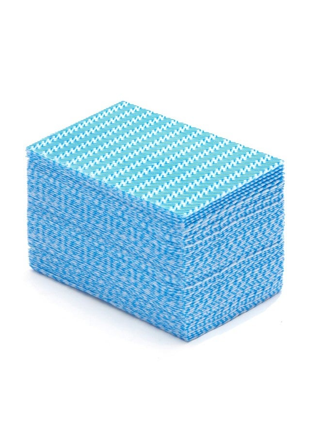 SUZZYVINE Handi Wipes Reusable Cloths Disposable Cleaning Cloth Reusable Paper Towels for Kitchen, Multi-use Dish Cloths Dish Towels, Disposable Cleaning Rags,11.81"×19.69" 50 Count, Blue - Image 1