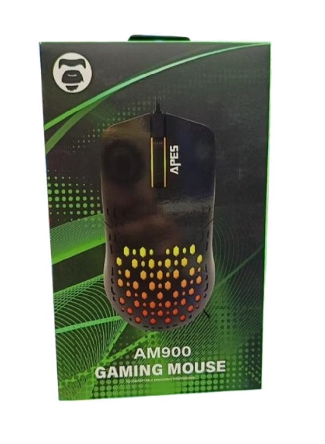 APES AM900 Gaming Mouse – RGB Lighting, High Precision, Ergonomic Design - Image 2