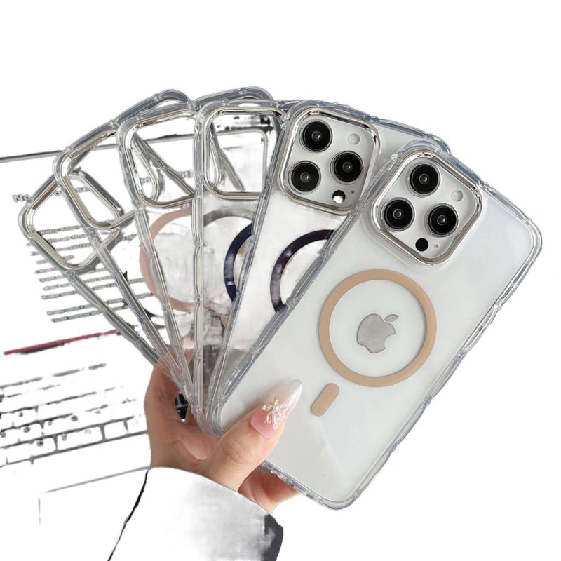 غطاء MagSafe | مقاوم للصدمات | مغناطيسي | مقاوم للصدمات لـ iPhone 14 / 14 Plus / 14 Pro / 14 Pro Max | رمادي - Image 3
