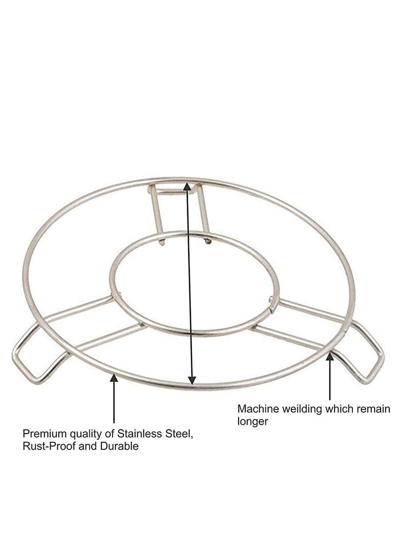 Pass Pass PASSPASS Trivet Rack Stand, Heavy Duty Stainless Steel Multifunction Basket, Pressure Cooker Steam Rack Stainless Steel Round Bun Egg Steamer Rack Home Kitchen Cooling Steaming Shelf (Pack-1)  - Image 2