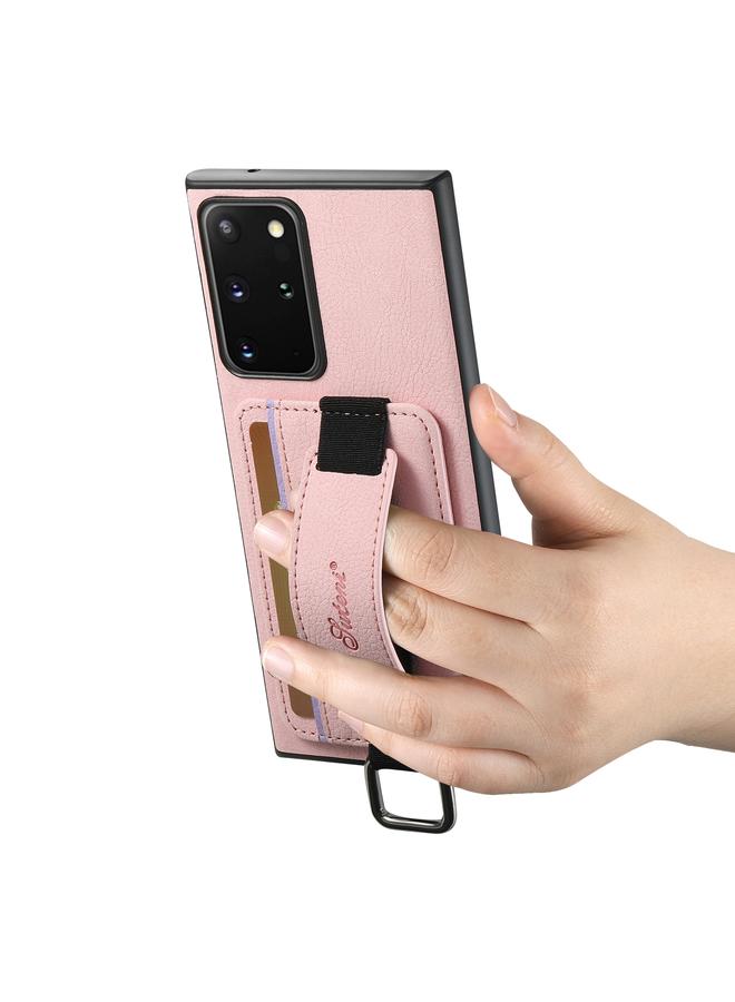 Suteni Case For Samsung Galaxy Note20 5G H13 Litchi Leather Wrist Strap Wallet Back Phone Case - Image 3