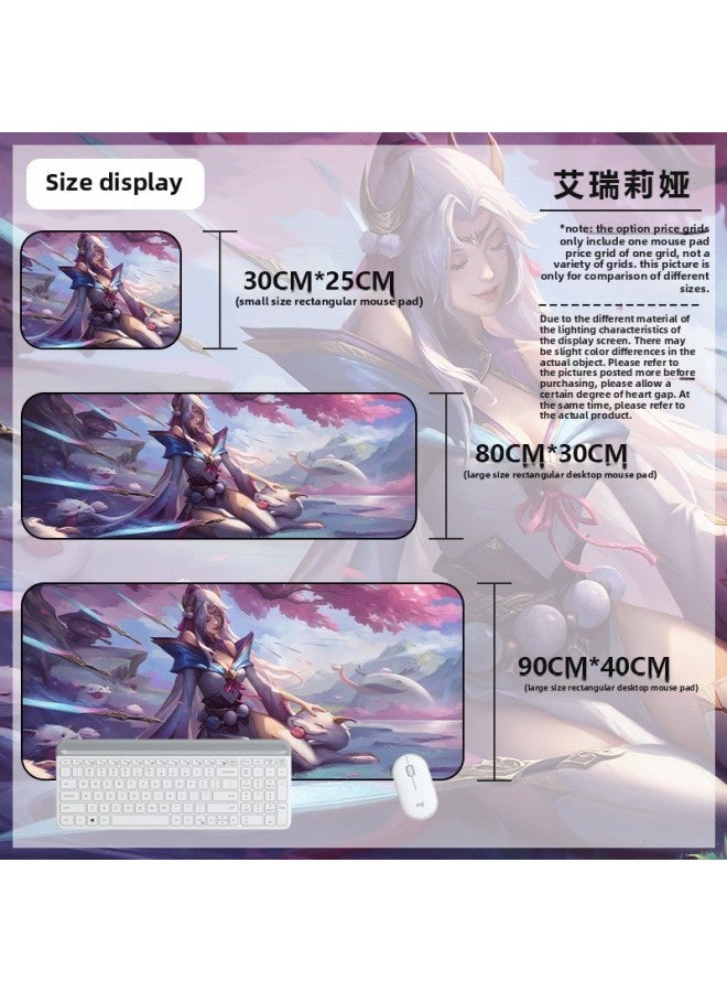 League Of Legends Mouse Pad Oversized Thickened Boys Animation E-Sports Game LOL Keyboard Pad Office Desk Mat-Color:800*300*2mm-Pattern:Soul Lotus-airoria - Image 1