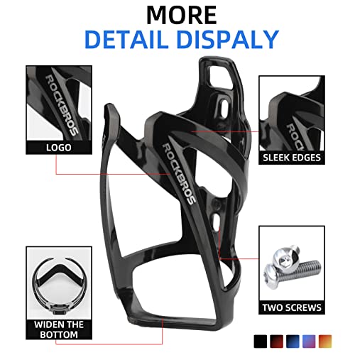 ROCKBROS Bike Water Bottle Holder Ultra-Light Bicycle Bottle Cages with Screws Tool, Universal Bike Cup Holder for Road MTB Mountain Bikes Cycling Accessories（2 Pack） - Image 3