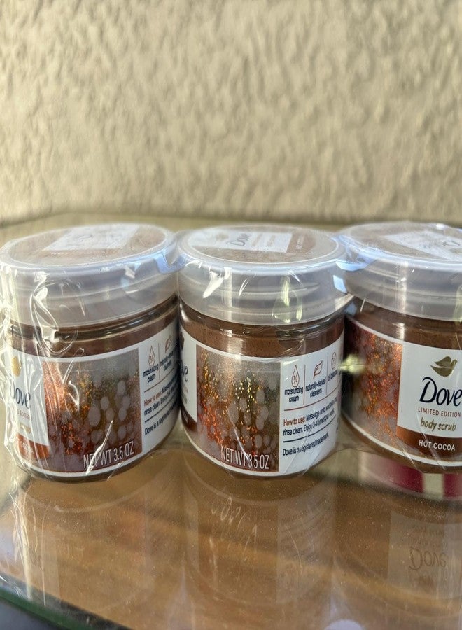 Dove عبوة من 3 - مقشر الجسم بالشوكولاتة الساخنة من دوف - 3.5 أونصة لكل منها - عبوة إصدار محدود x 3. - Image 3