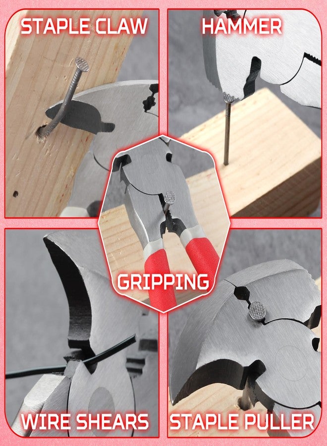 SPEEDWOX Multi Tool 9.5-Inch Fencing Pliers With Hammer Fence Cutter Nail Puller Wire Cutting Hammer Head Pliers - Image 2