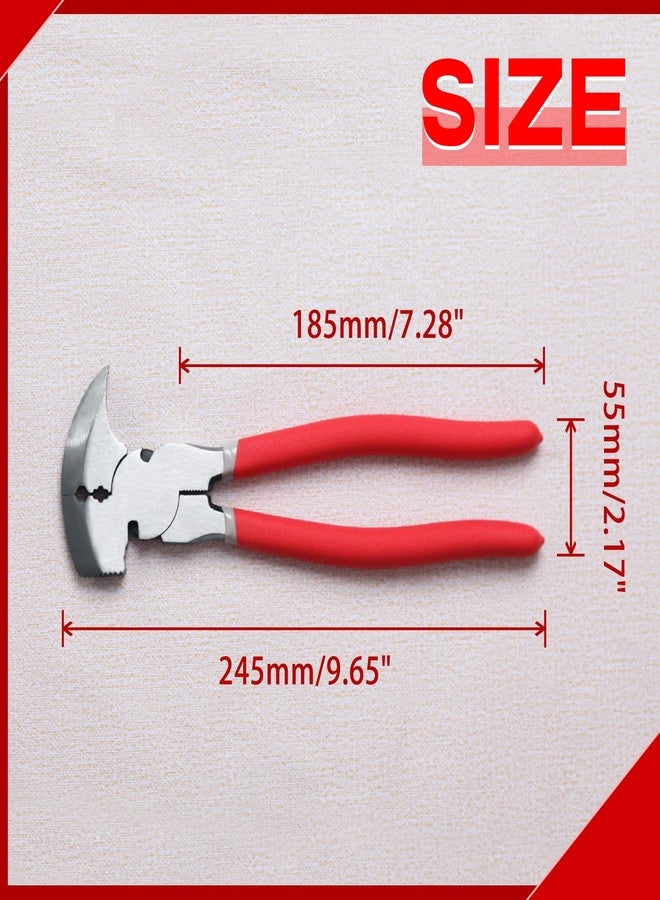 SPEEDWOX Multi Tool 9.5-Inch Fencing Pliers With Hammer Fence Cutter Nail Puller Wire Cutting Hammer Head Pliers - Image 3