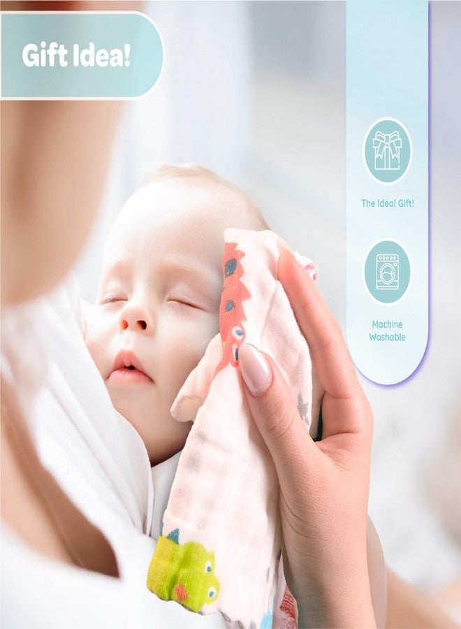 Closecret 5 Pack Baby Muslin Washcloths for Unisex 100% Cotton Wash Cloth Set for Baby Face Body Comfy and Soft for Newborn Infants Kids Girls and Boys (Multi 02) - Image 2
