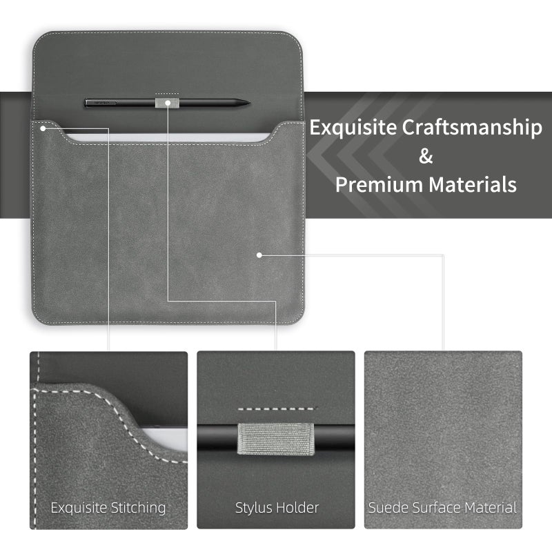 WALNEW Sleeve Case for Remarkable Paper Pro 11.8â€, Slim Lightweight Protective Sleeve with Pen Holder, Compatible with Kindle Scribe 11â€, Gray - Image 3