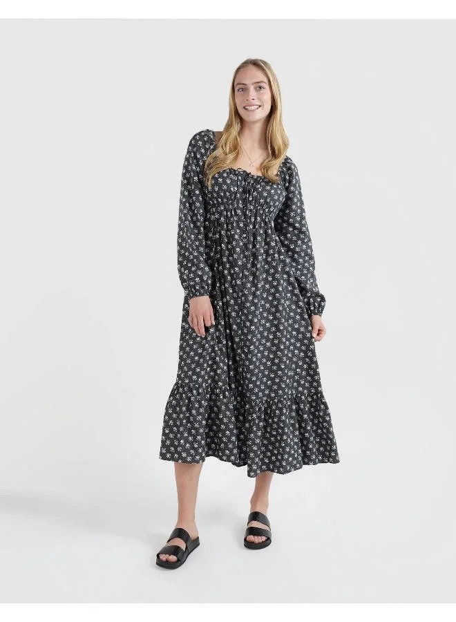 Aerie Floral Print Midi Dress