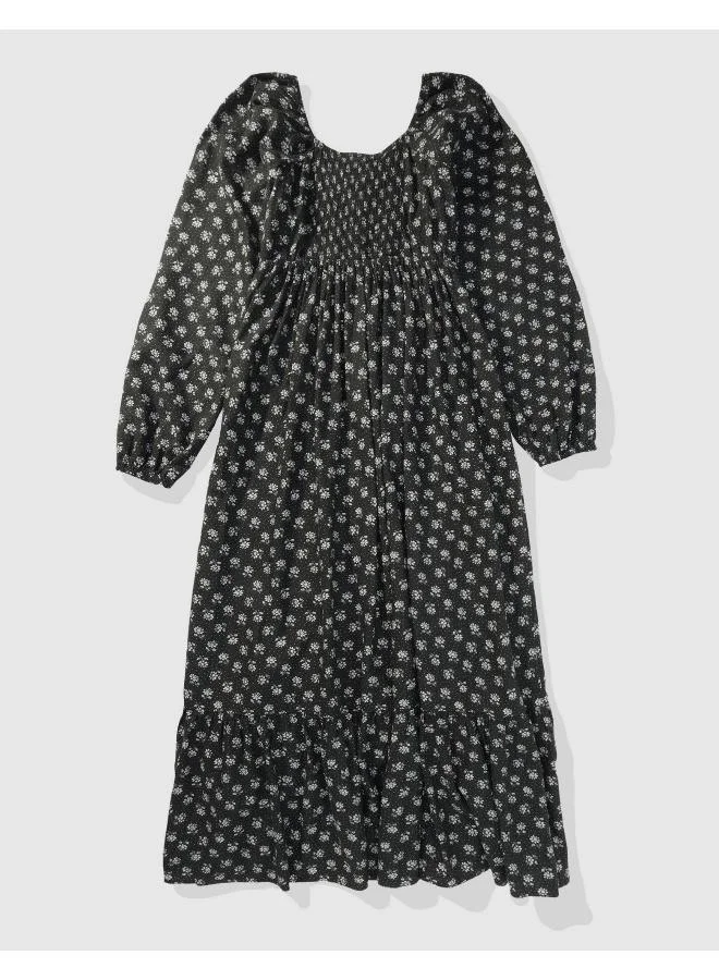 Aerie Floral Print Midi Dress