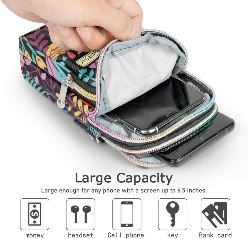 WATACHE Sports Armband Outdoor Sweat-Proof Running Armbag Cross-Body Shoulder Casual Wallet Purse Gym Fitness Cell Phone Bag Key Holder for iPhone 13 Pro/ 12 Pro/Xs Max/Xr,Galaxy S10 Plus, P30 Pro (#27) - Image 1