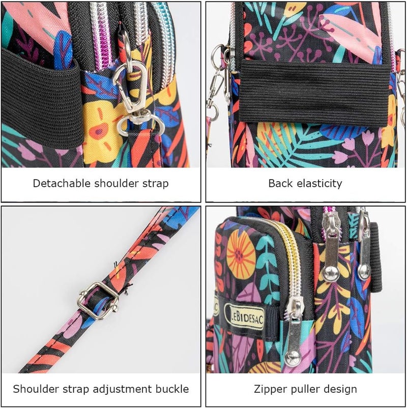 WATACHE Sports Armband Outdoor Sweat-Proof Running Armbag Cross-Body Shoulder Casual Wallet Purse Gym Fitness Cell Phone Bag Key Holder for iPhone 13 Pro/ 12 Pro/Xs Max/Xr,Galaxy S10 Plus, P30 Pro (#27) - Image 4