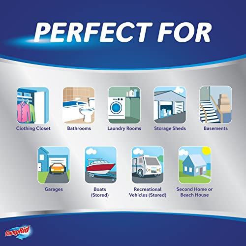 DampRid Lavender Vanilla Hanging Moisture Absorber, 16 oz., 3 Pack - Eliminates Musty Odors for Fresher, Cleaner Air, Ideal Moisture Absorbers for Closet, Blue, Small - Image 5