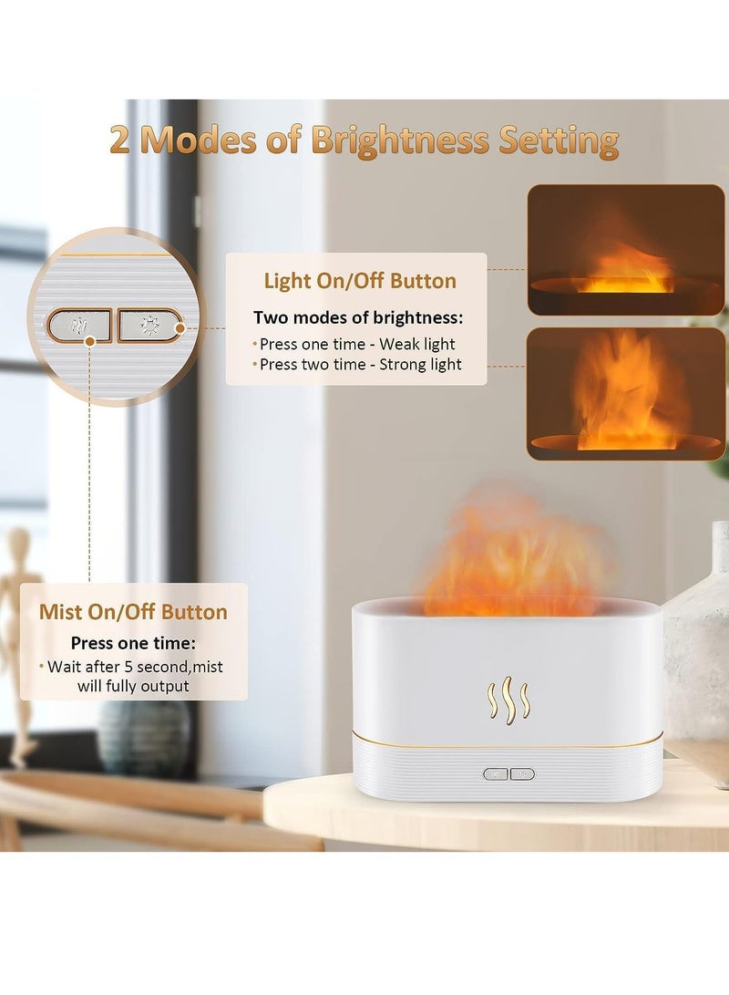 Flame Diffuser Humidifier-Auto Off 180ml Essential Oil Diffuser-2 Modes Brightness,Aroma Humidifier with Fire Flame Effect for Home,Office,Spa,Gym(Black) - Image 4