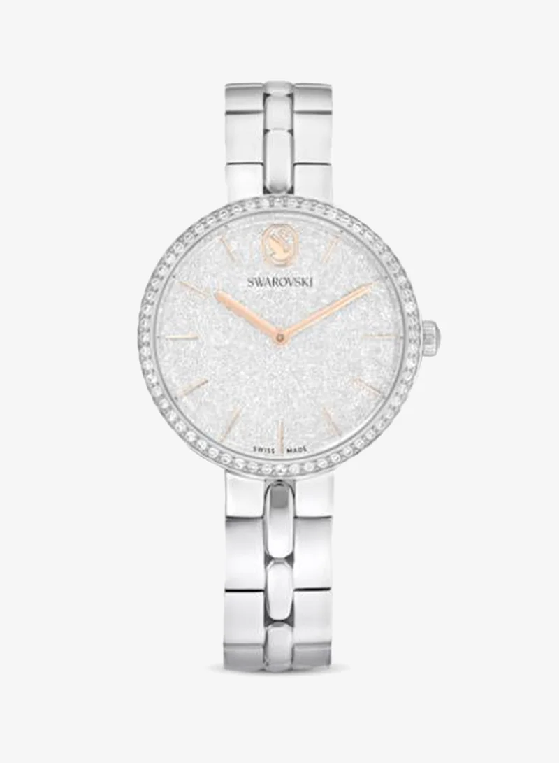 Cosmopolitan Pave Stainless Steel Silver Dial Analog Watch