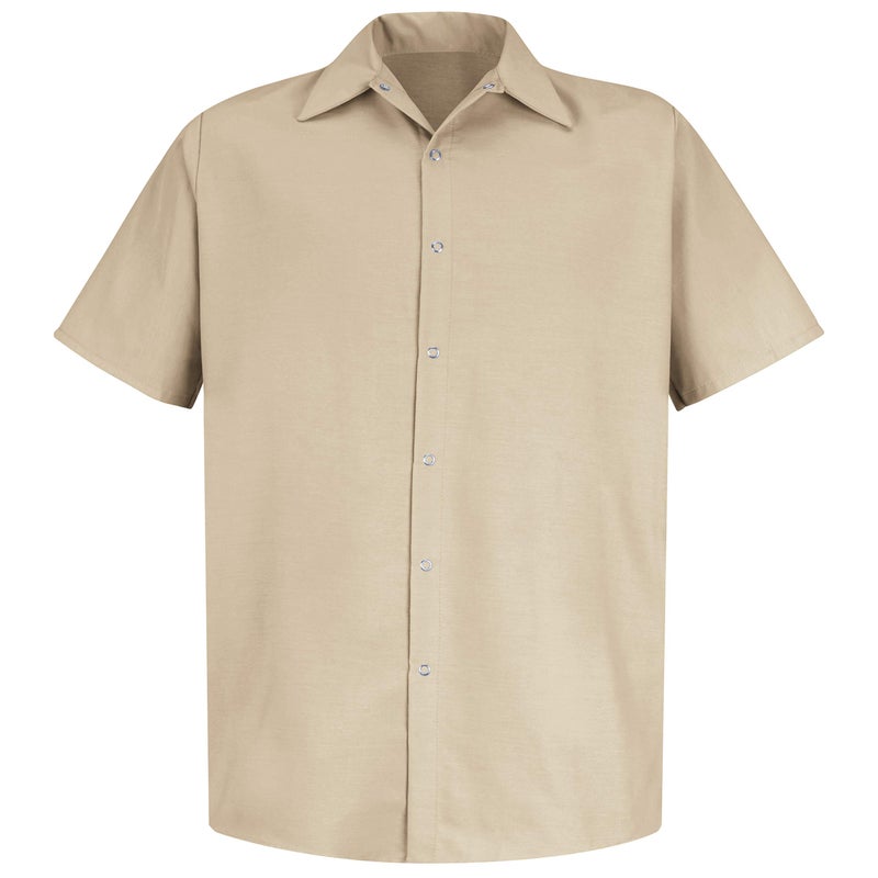 Red Kap mens Specialized Pocketless Work Button Down Shirt, Light Tan, X-Large US - Image 3