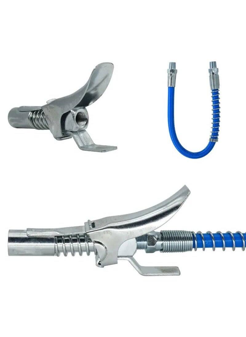 Digital Craft Digital Craft Grease Gun Adapter Hose Kit Gun Lock Grease Coupler Quick Release Lock Fitting Double Handle Filling Fits All Grease Guns  - Image 1