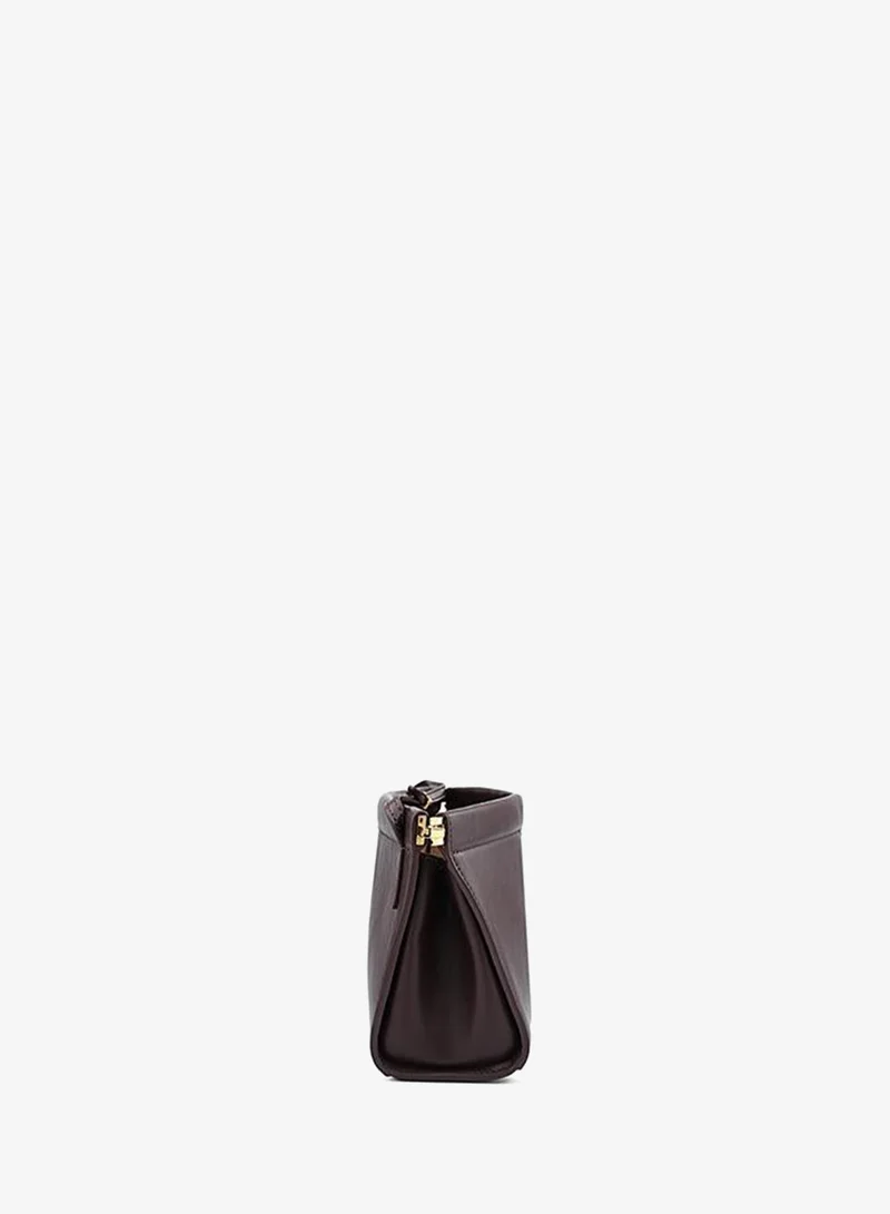 Cuple Coffee Cuple Logo Detail Zip Clutch with Wrist Strap for Women | Best Price UAE