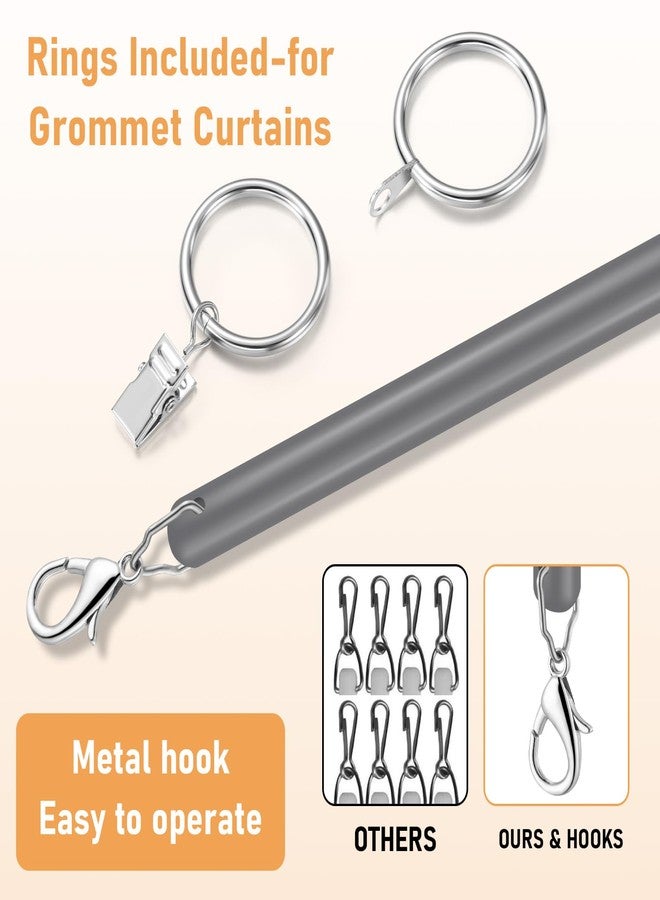 Shimeyao 10 Pack 36 Inch Acrylic Curtain Pull Wands Drapery Pull Rod Grey Versatile Fiberglass Blinds Wand Kits with Rings and Hooks for Opening Closing Curtains Homes Offices Window Opener - Image 5