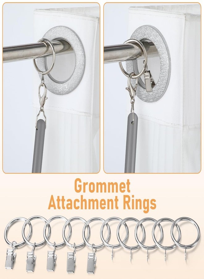 Shimeyao 10 Pack 36 Inch Acrylic Curtain Pull Wands Drapery Pull Rod Grey Versatile Fiberglass Blinds Wand Kits with Rings and Hooks for Opening Closing Curtains Homes Offices Window Opener - Image 3