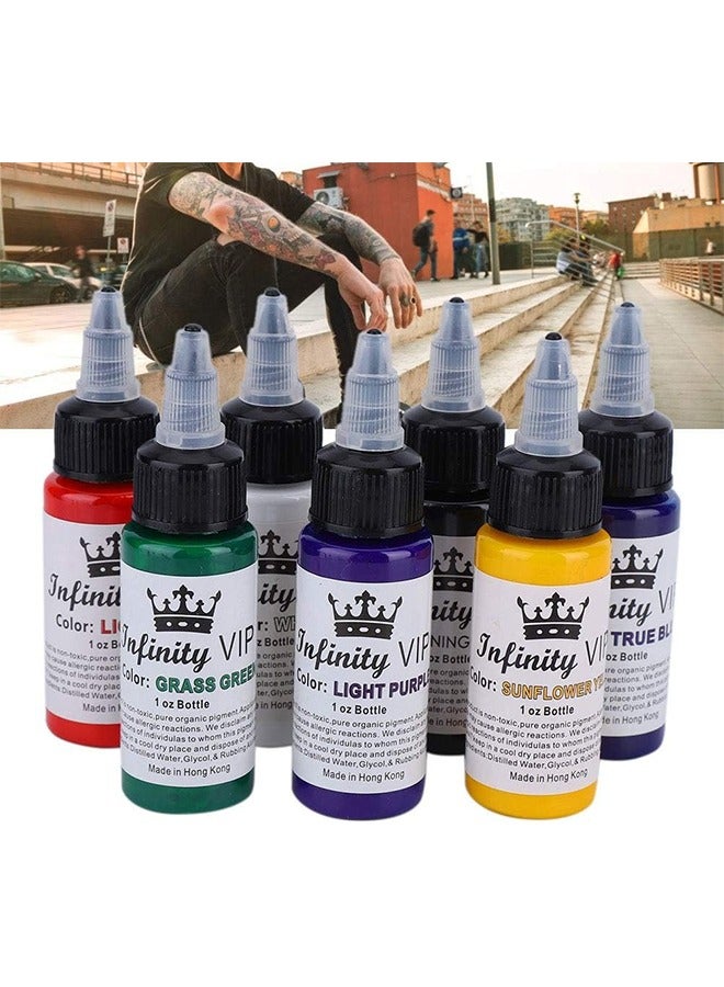 إينفينيتي مجموعة من 7 ألوان أحبار صبغة الوشم النباتية الطبيعية - Image 2