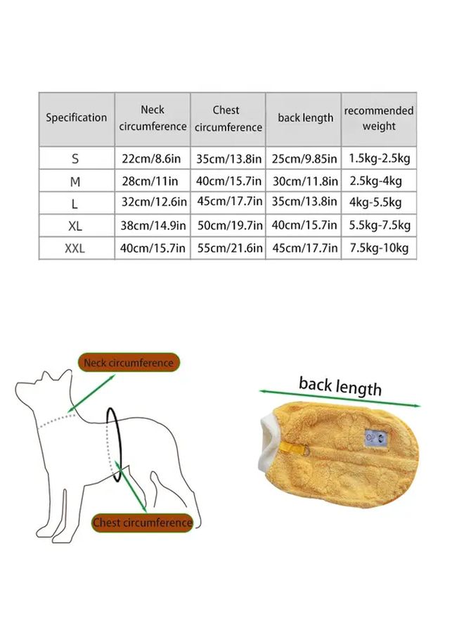 Coffee Color XL Dog Fleece Vest Leash Compatible Sleeveless Coat Winter Sweater - Image 5