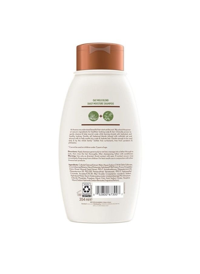 Aveeno - Farm-Fresh Oat Milk Sulfate-Free Shampoo with Colloidal Oatmeal & Almond Milk, Moisturizing Shampoo for All Hair Types, Safe for Color-Treated Hair, Paraben & Dye-Free, 12 Fl Oz - Image 1