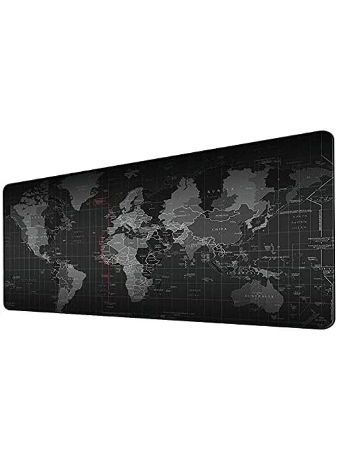 XL World Map Gaming Mouse Pad (80x30cm) - Non-Slip Desk Mat, Smooth & Tight Surface for Any Mouse & Keyboard - Image 1