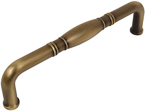 Cosmas 10 Pack 4313-128BAB Brushed Antique Brass Cabinet Hardware Handle Pull - 5" (128mm) Hole Centers - Image 3
