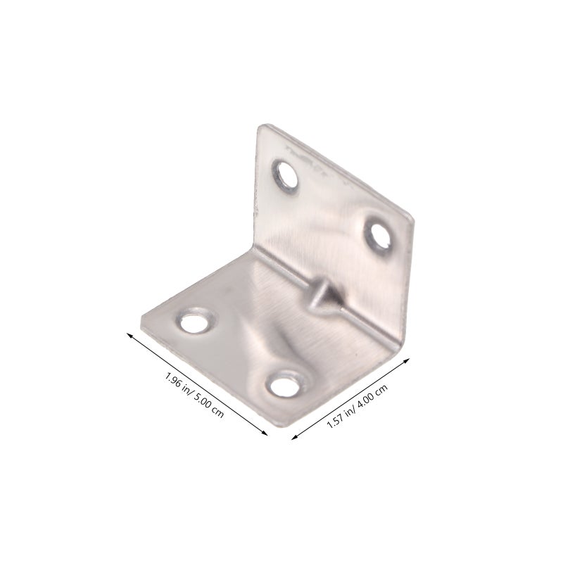 Stainless Steel Corner Brackets with Strong Durability, Ideal for Table Tops and Shelving - Image 2