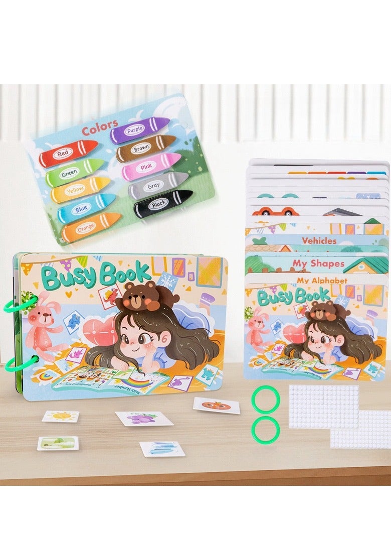 Quiet Sticker Book Busy Book Children's Treasure Handmade Sticker Book Montessori Early Education Enlightenment Toy - Image 5