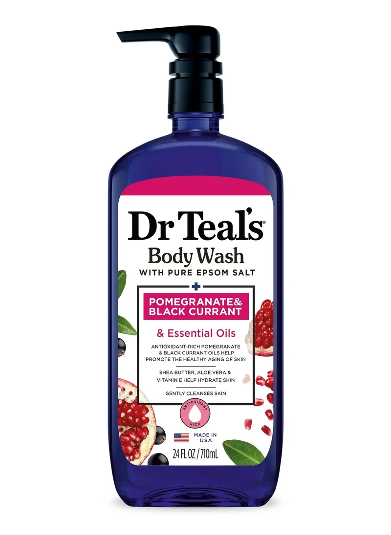 دكتور تيل Dr Teal's Epsom Salt Body Wash - Pomegranate & Black Currant 710ml