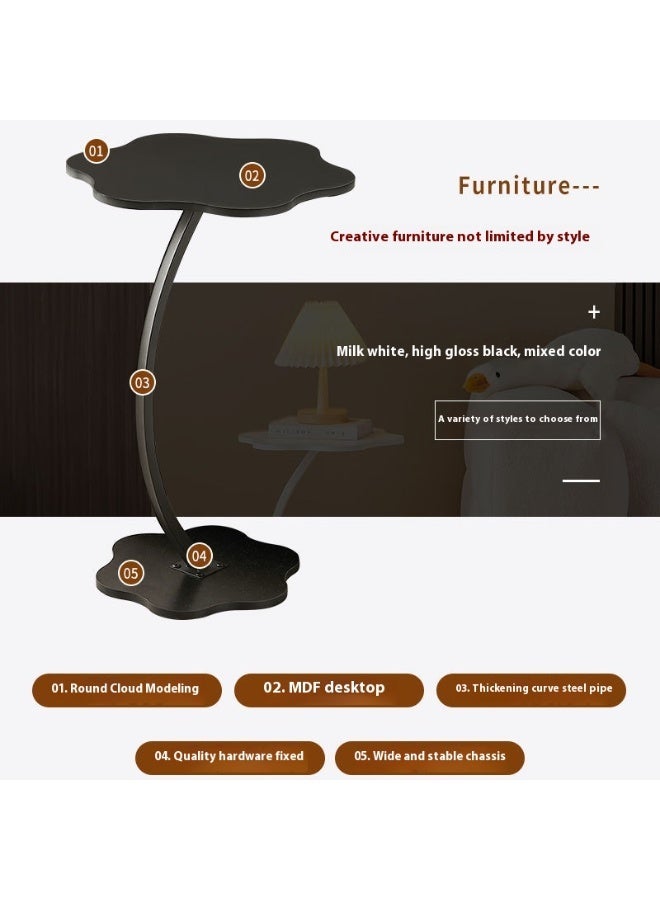 طاولة قهوة صغيرة عصرية لغرفة المعيشة وغرفة النوم وجانب الأريكة - حامل زاوية متنقل متعدد الاستخدامات وطاولة زهور للمنزل - Image 3