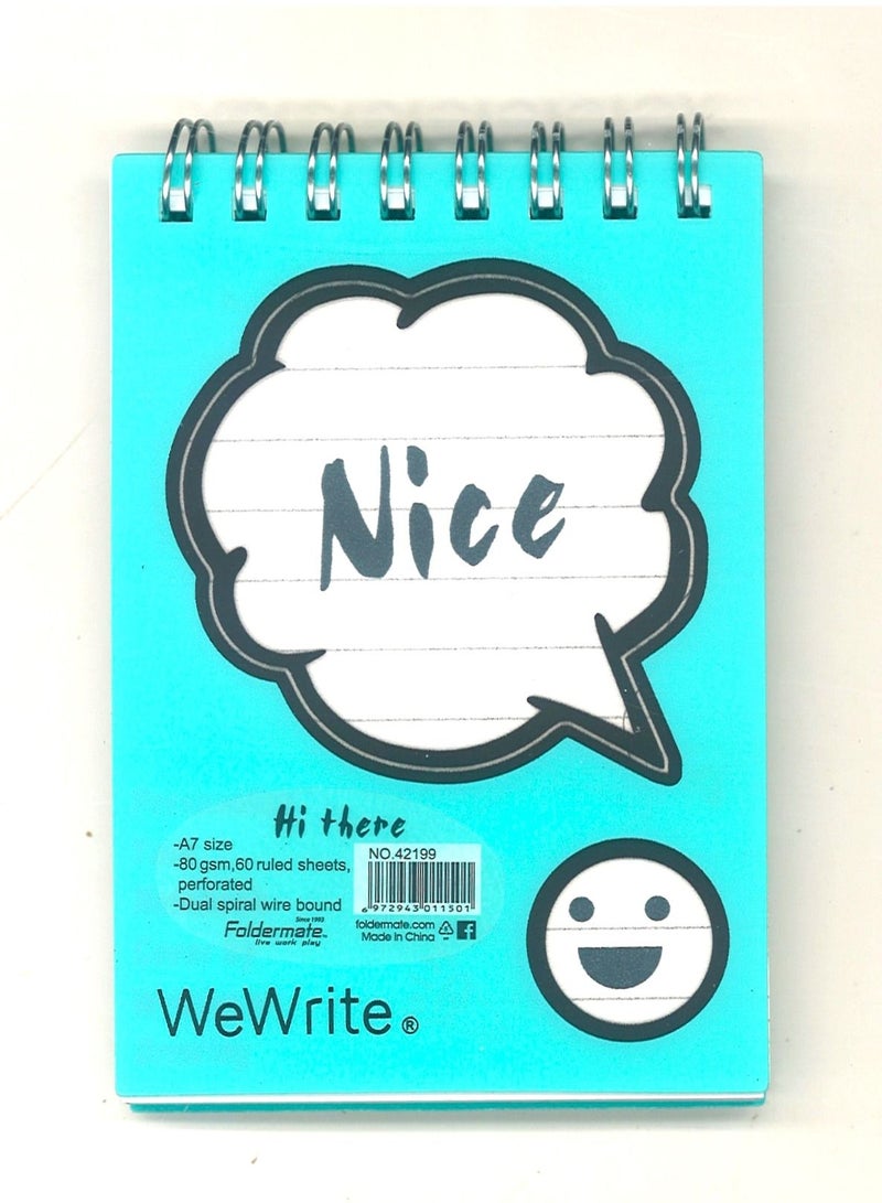 Foldermate 3-Piece A7 Size Spiral Notebook 70 Sheets - Image 3