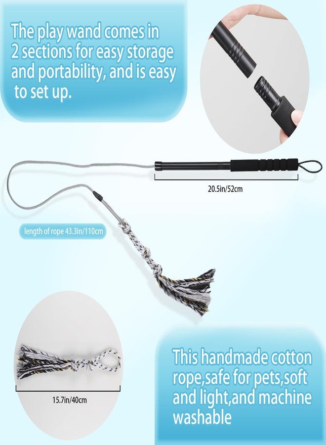 ABtool Flirt Pole for Small Medium Dogs,Interactive Chase and Tug of War Outdoor Dog Toys,Heavy Duty Dog Teaser Wand Chase Toys with Rope,Durable Flirt Stick Pole for Dogs Outside Agility Exercise & Training - Image 4