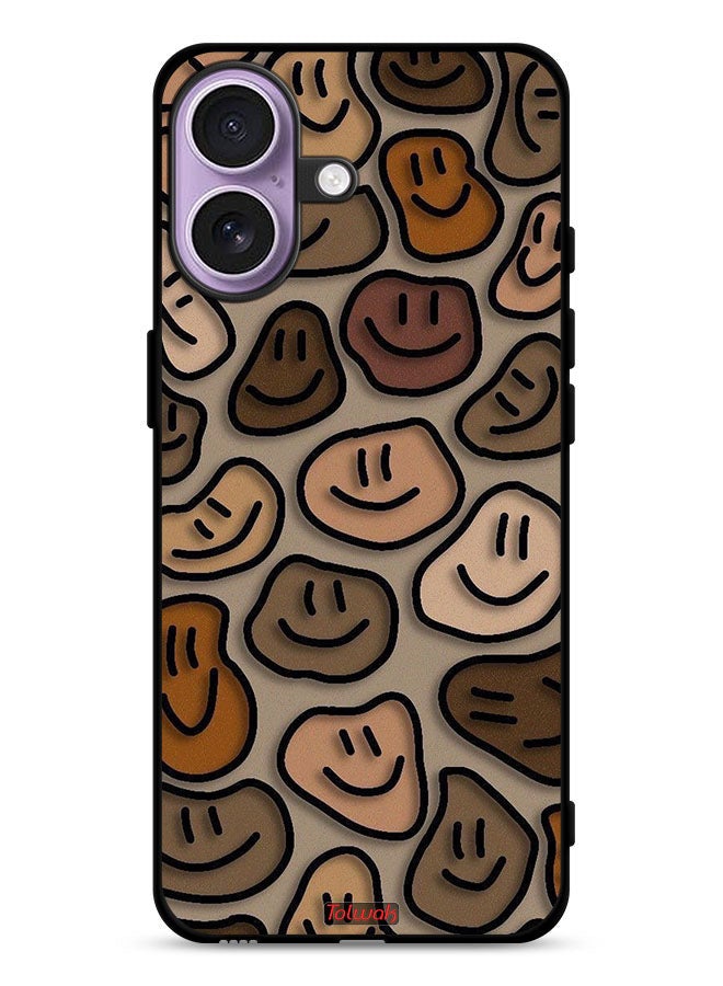 Tolwak Apple iPhone 17 Protective Case Cover Smiley Faces Art - Image 1