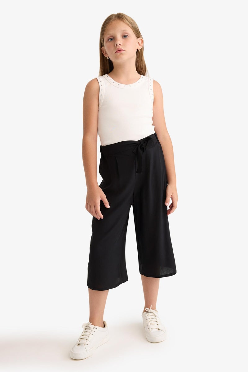 DeFacto Black Girl Girl Culotte Wide Leg Viscose Trousers Casual - Image 2