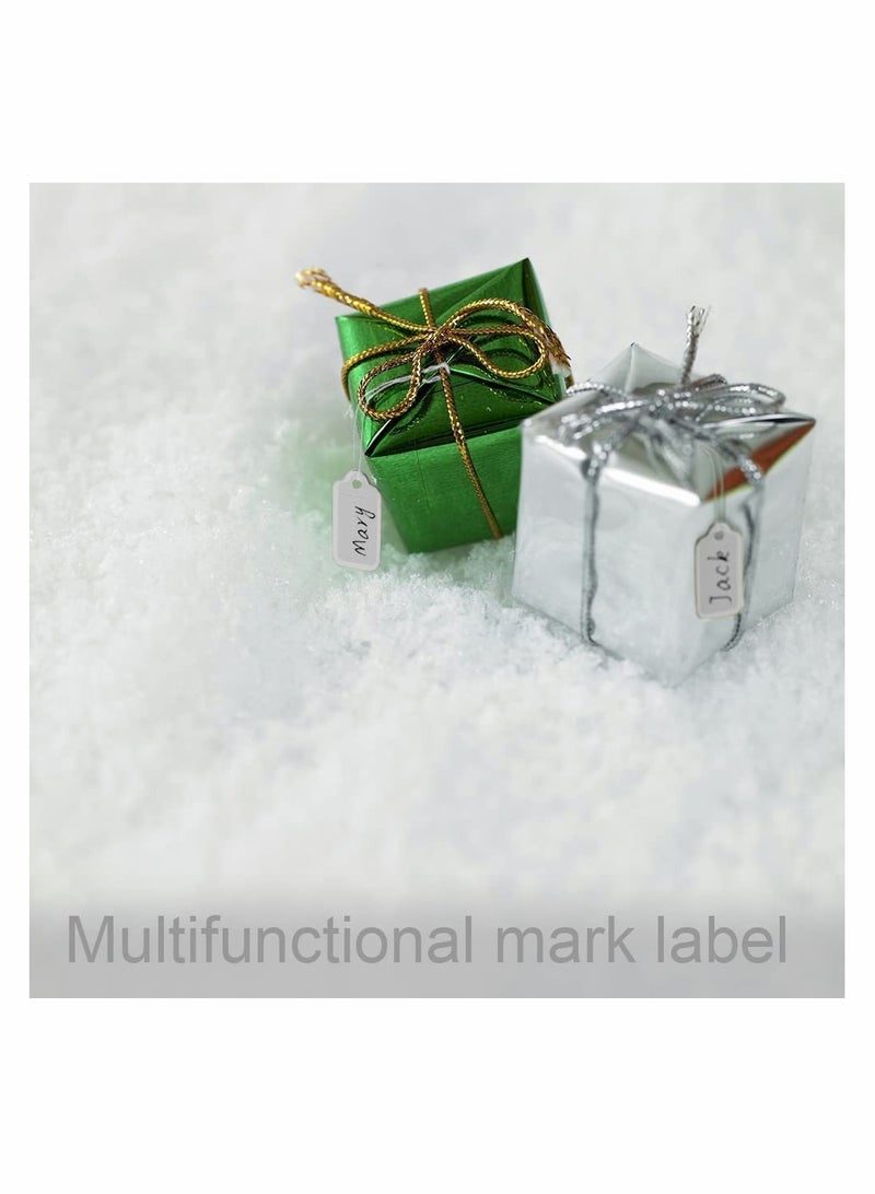 KASTWAVE Price Tags, 500pcs White Jewelry Price Tags Clothing Price Tags, Tag Card Writable, Plastic Paper Material with Rope. - Image 5