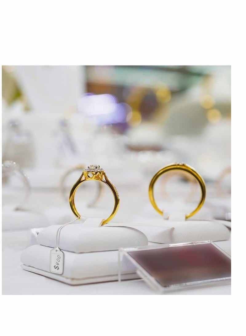 KASTWAVE Price Tags, 500pcs White Jewelry Price Tags Clothing Price Tags, Tag Card Writable, Plastic Paper Material with Rope. - Image 3