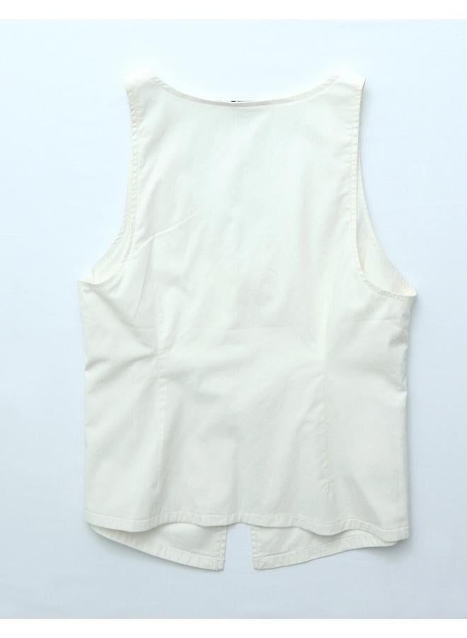 American Eagle AE Poplin Flyaway Tank Top - Image 3