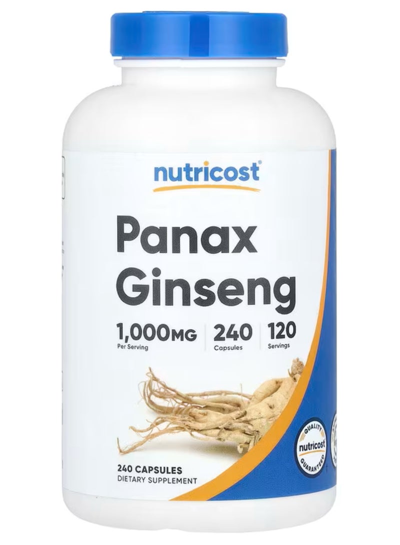 نوتريكوست‏, Panax Ginseng, 240 Capsules (500 mg per Capsule)