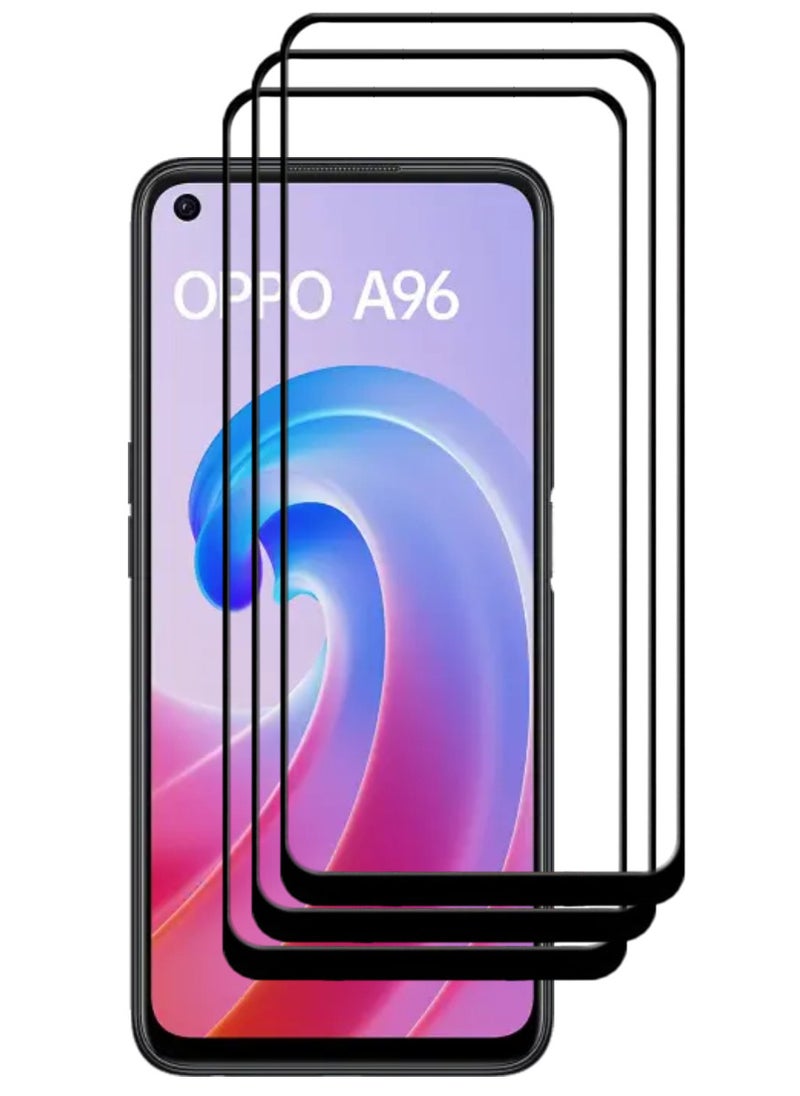 ACLIX 3 Pieces Antistatic ESD Dustproof Premium Quality High Definition Tempered Glass Screen Protector Designed For Oppo A96 - Image 1