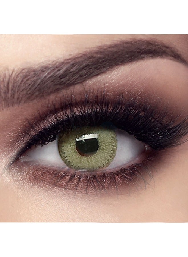 بيلا ايليت اميرالد جرين عدسات لاصقة للاستخدام لمدة 3 اشهر، عدسات لاصقة ملونة، عدسات لاصقة تجميلية، عدسات لاصقة رمادية، عبوة من عدستين - Image 1